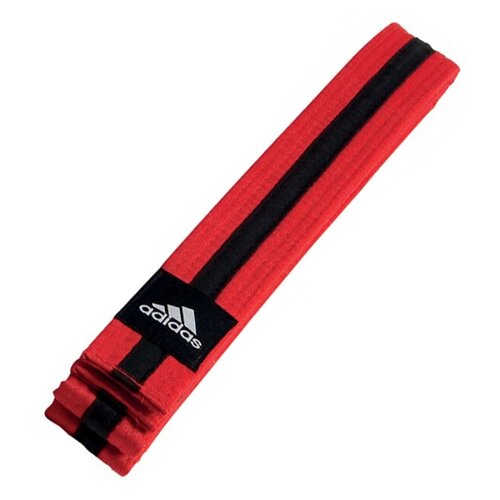 фото Пояс для единоборств striped belt красно-черный (длина 240 см) adidas