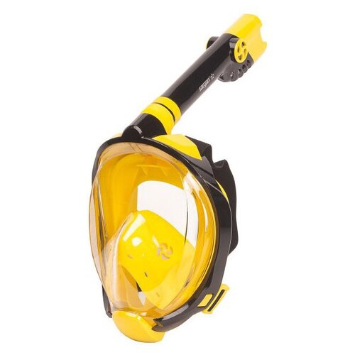 фото Sargan маска полнолицевая для сноркелинга galaktica premium s-m, черный/желтый/желтый