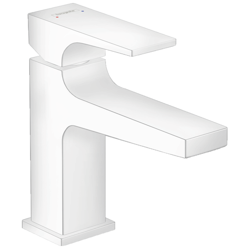 фото Смеситель hansgrohe metropol 32500700 для раковины, белый матовый