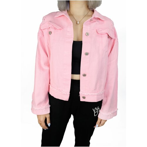фото Куртка джинсовая "7" розовая modahonka