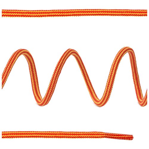 фото Шнурки круглые 3мм вощеные дл.50см цв. тимберленд змейка желто-красный (50 компл) tby