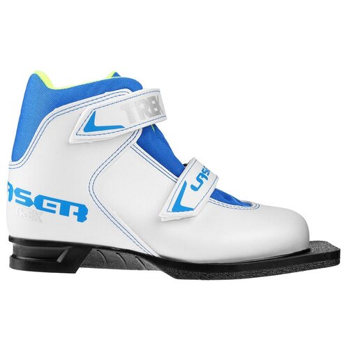 фото Ботинки лыжные trek laser nn75 ик, цвет белый, лого синий, размер 36 нет бренда