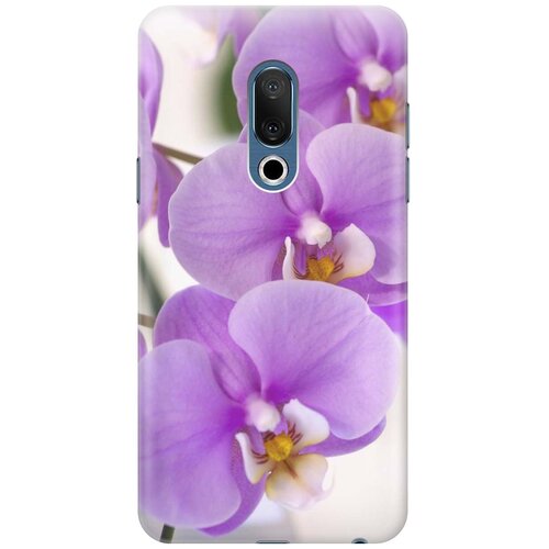 фото Cиликоновый чехол на meizu 15 / мейзу 15 с принтом "сиреневые орхидеи" gosso