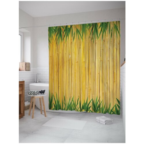 фото Штора для ванной joyarty бамбуковая стена 180х200 (sc-13274)
