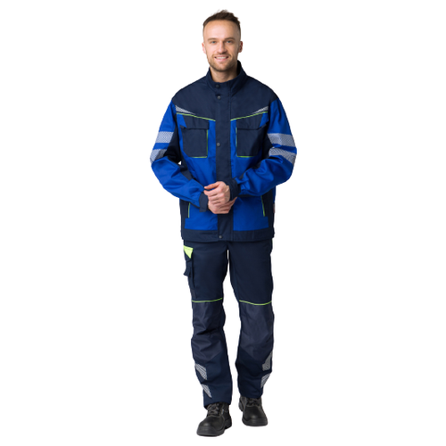 фото Куртка укороченная мужская profline specialist (тк.смесовая,240), т.синий/васильковый (44-46; 170-176) факел
