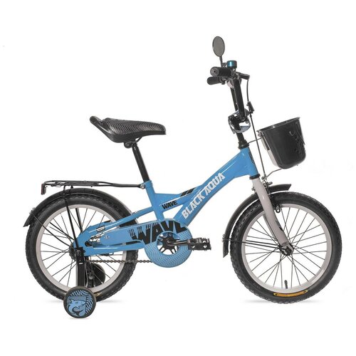 фото Велосипед детский 18 black aqua wave 2022 голубой/белый (свет.колеса) китай