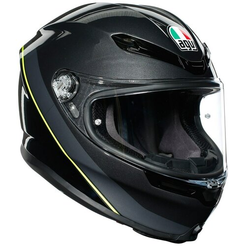 фото Шлем agv k-6 minimal gunmetal black/yellow fluo agv 216301a2my006