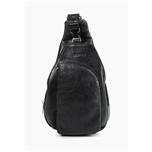 фото Универсальная сумка через плечо duffy, натуральная кожа, цвет черный.