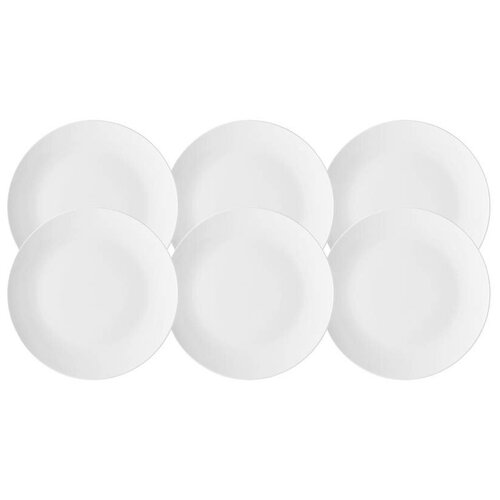 фото Набор 6 тарелок обеденных белая коллекция (maxwell&williams) maxwell&amp;williams