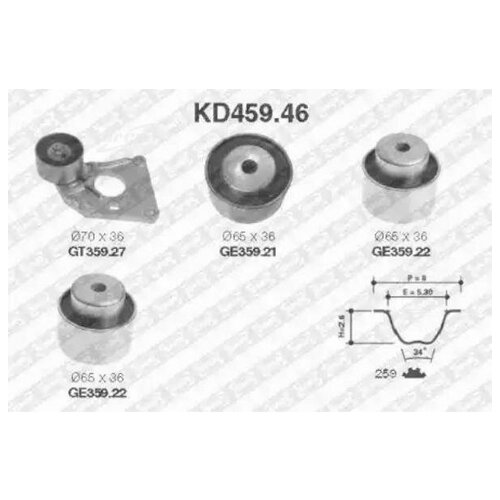фото Ntn-snr kd45946 ремень грм зубчатый с роликами, комплект ntn snr