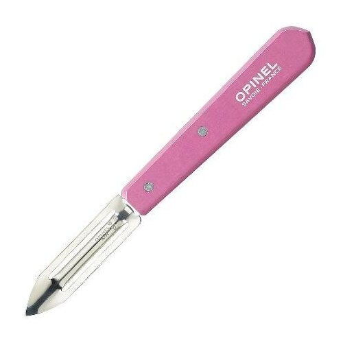 фото Нож для чистки овощей opinel №115, деревянная рукоять, блистер, нержавеющая сталь, розовый 002038