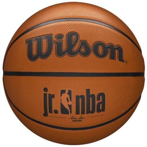 фото Мяч баскетбольный wilson jr. nba authentic outdoor, арт. wtb9500xb04, р.4, резина, бут. кам, коричневый