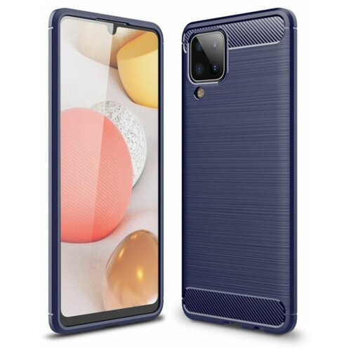 фото Brodef carbon силиконовый чехол для samsung galaxy a12 синий