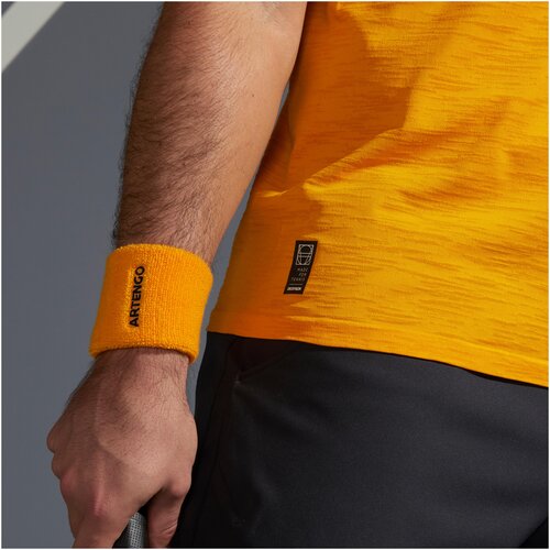 фото Футболка для тенниса мужская soft 500, размер: m, цвет: оранжево-желтый artengo х декатлон decathlon