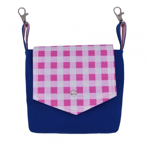 фото Поясная сумка santa lucia, текстиль, синий и розовая клетка