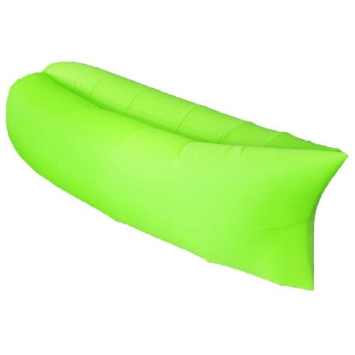 фото Надувной диван лежак с карманом и колышком 240x70 см (гамак) зеленый baziator