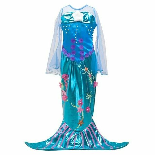 фото Карнавальное платье ариэль русалка с рукавом - размер 110 disney