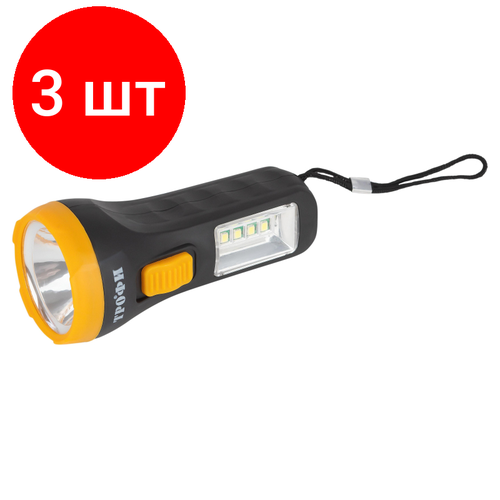 фото Комплект 3 штук, фонарь ручной трофи ub-101 1вт 1 smd+4 led 1хaa б0054034