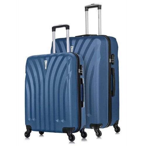 фото Комплект чемоданов l'case phuket, 2 шт., 133 л, размер m/l, синий