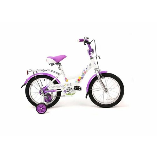 фото Велосипед двухколесный 16" safari "flora" (фиолетовый-белый)
