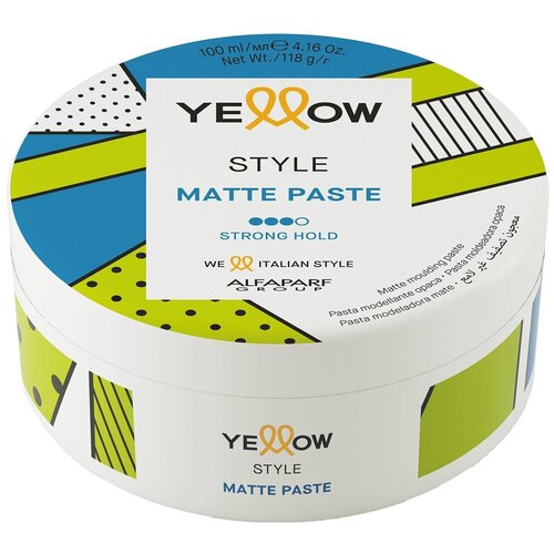 Yellow Паста матирующая Matte Paste, сильная фиксация, 100 мл, 118 г hipster паста matte paste средняя фиксация 100 мл