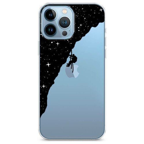 фото Силиконовый чехол "скалолаз в космосе" на apple iphone 13 pro max / айфон 13 про макс case place