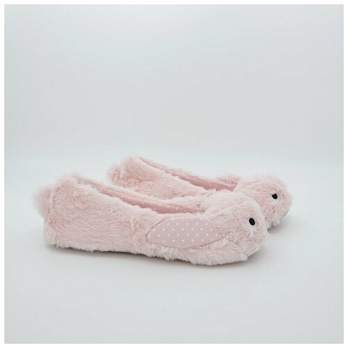 фото Балетки pettimelo, текстиль, нескользящая подошва, размер 39/40, розовый
