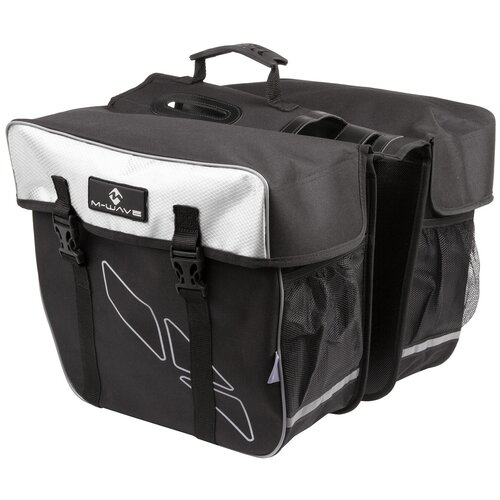 фото M-wave велосумка на багажник m-wave amsterdam double 30l black/white