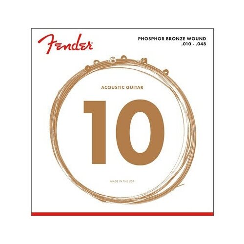 фото Струны для акустической гитары fender strings new acoustic 60xl phos brnz ball 10-48