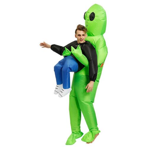фото Костюм надувной маскарадный зеленый инопланетянин на хэллоуин (чужой) inflatable costume