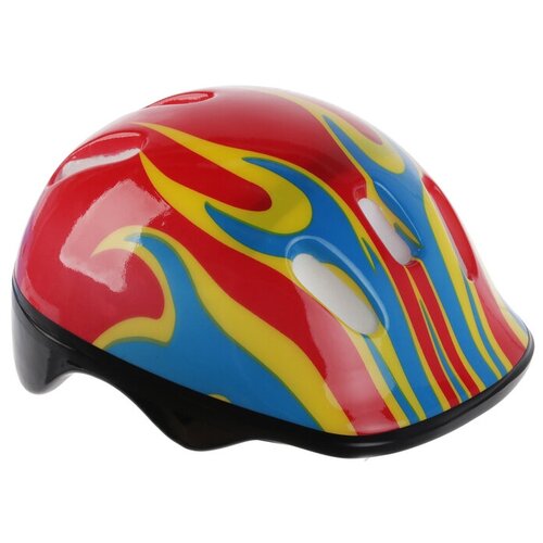 фото Onlitop шлем защитный детский ot-h6, размер m, 55-58 см, цвет красный
