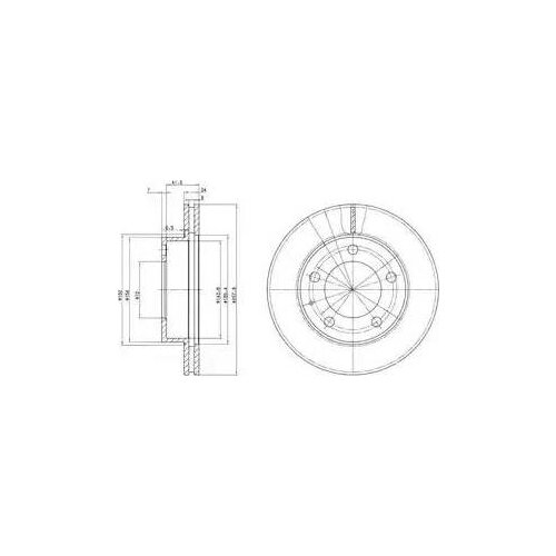 фото Диск тормозной передний mazda 626 (ge, gf) bg2779 delphi арт. bg2779