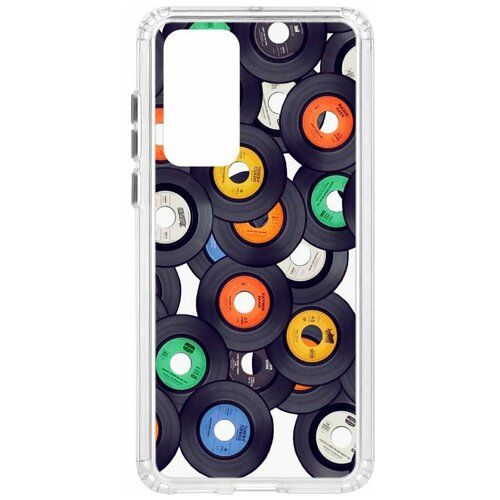 фото Чехол-накладка кruче для huawei p40 виниловые пластинки