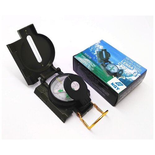 фото Компас магнитный зеленый 45-2a диаметр 45мм походный, компас туристический наручный, ручной дорожный карманный для ориентирования подарочный подарито