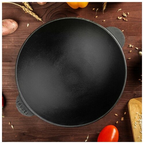 фото Сковорода чугунная порционная wok, 280 х 100 мм, тм brizoll mikimarket