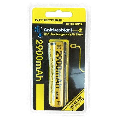 фото Аккумулятор nitecore rechargeable nl1829rltp 18650 li-ion 2900mah