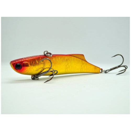 фото Воблер для рыбалки mottomo blade vib 105s 41g раттлин тонущий для спиннинга. приманка виб на судака, щуку orange gold