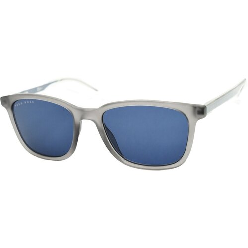 фото Солнцезащитные очки boss, прямоугольные, оправа: пластик, для мужчин, серый