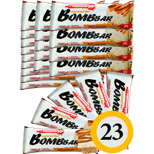 фото Протеиновый батончик bombbar protein bar 23 x 60 г, соленая карамель