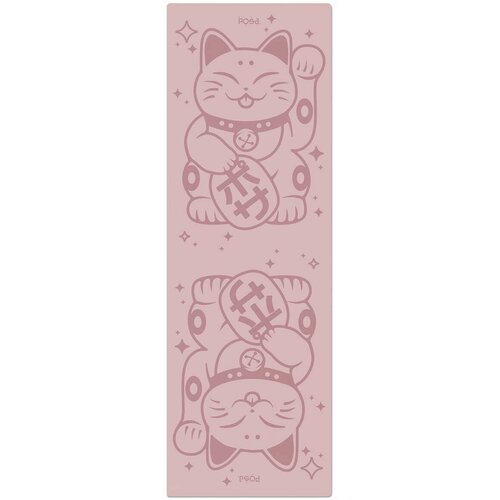 фото Профессиональный полиуретановый коврик для йоги posa yoga nonslip pro 6mm pale pink maneki neko