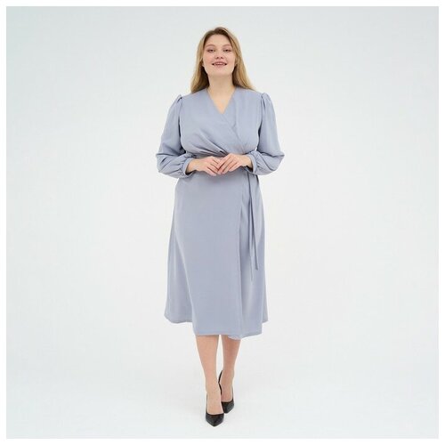 фото Mist платье женское mist, plus-size, р.50, серо-голубой
