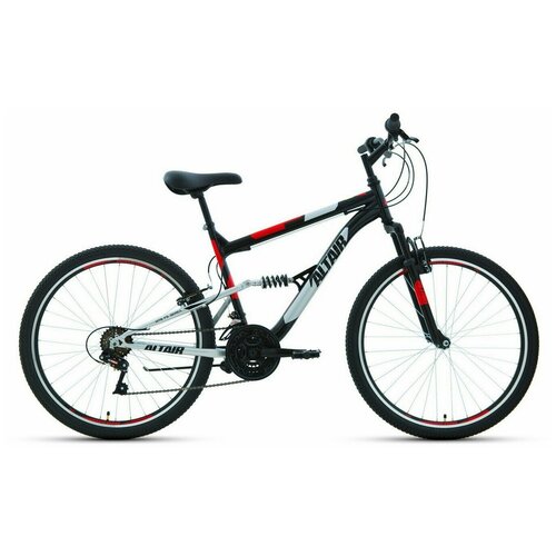 фото Велосипед altair mtb fs 26 1.0 (26" 18 ск. рост. 16") 2022, черный/красный, rbk22al26057