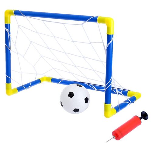 фото Ворота футбольные «мини-футбол», сетка, мяч, насос, размер ворот 60х41х29 см сима-ленд