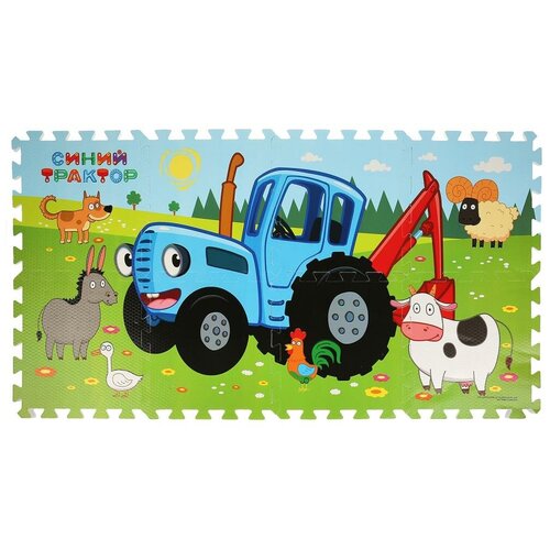 фото Коврик-пазл играем вместе синий трактор (fs-bt), синий