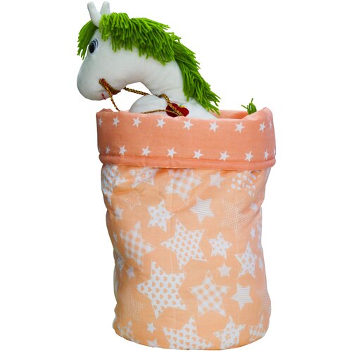 фото Доммой/корзина для игрушек "персиковые звезды