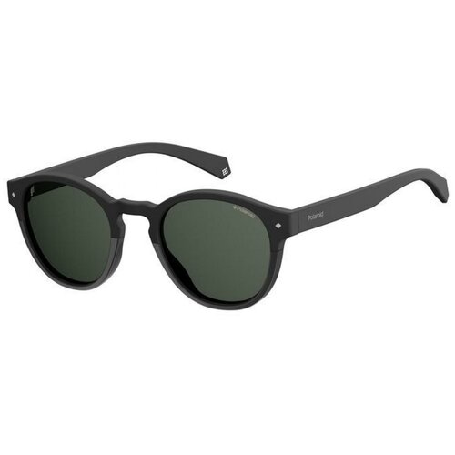 фото Солнцезащитные очки polaroid, овальные, поляризационные, черный