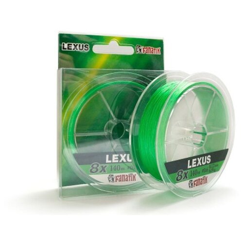 фото Леска fanatik lexus pe x8 (#0,4) 0.10mm 140m light green lxp