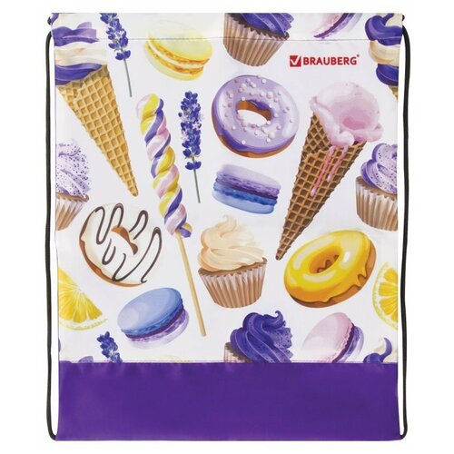 фото Brauberg сумка для обуви сладости (228118) фиолетовый/белый