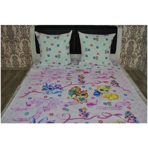 фото Детское постельное белье бязь артдизайн хвостики 1,5 спальное детские расцветки ivselena