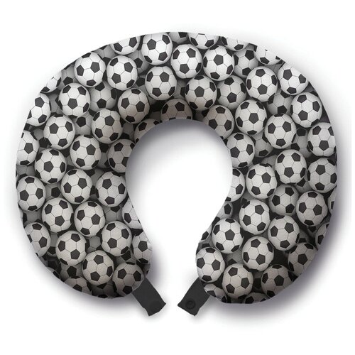 фото Подушка для шеи ambesonne футбольный дождь, черный/белый